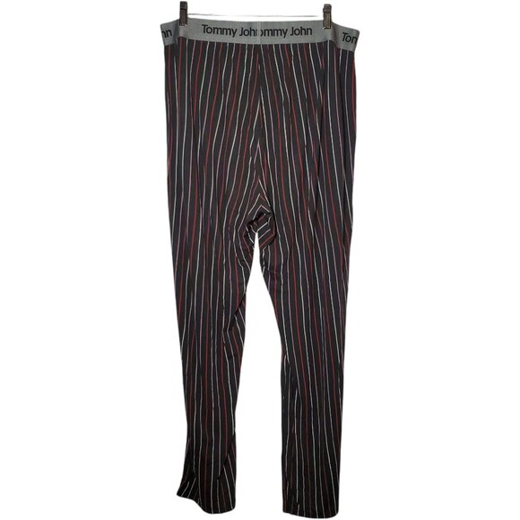 Tommy John Second Skin Pajama Pants Men's XL Black Pink Striped Modal PJs Lounge - Picture 4 of 5